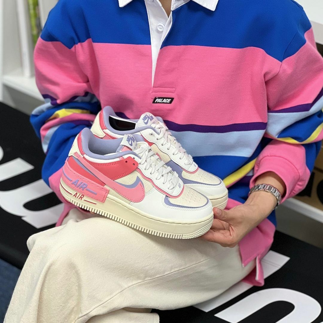 Nike Air Force 1 Shadow 草莓芋泥 薰衣草紫 草莓色 粉紅 奶油白 AF1 DV7449-101