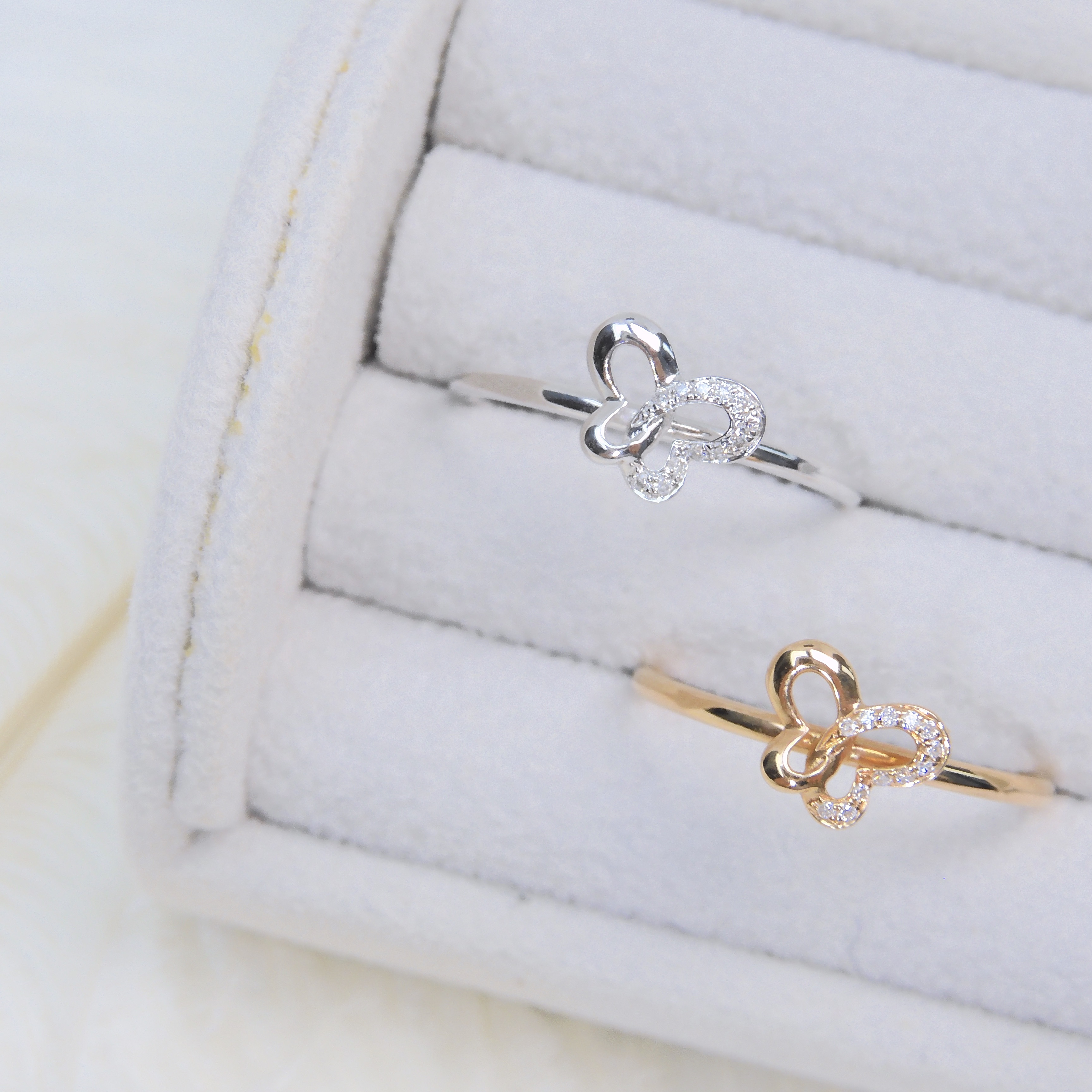 18K Gold Butterfly Ring