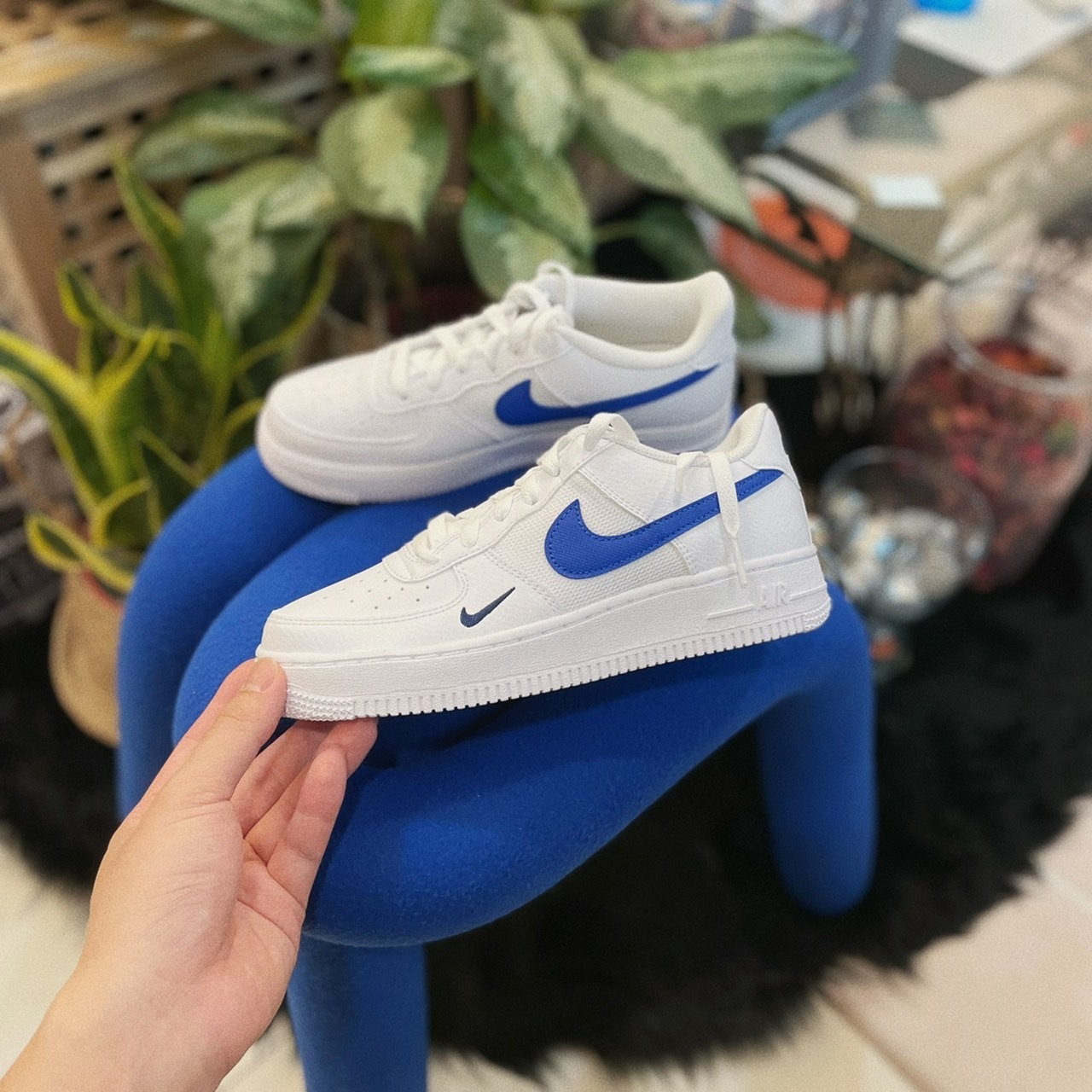 Nike Air Force 1 歐美限定色 皇家藍 藍色小勾 藍色 白色 白鞋 AF1 FN3875-100