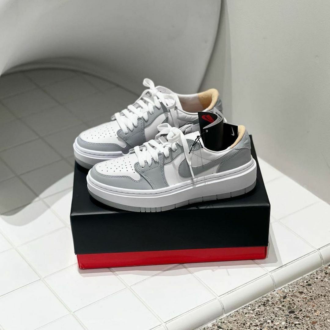 Nike Air Jordan 1 Elevate Dior配色 灰白 白色 皮革 增高 厚底 DH7004-100