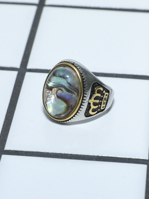 縞瑪瑙皇冠戒指