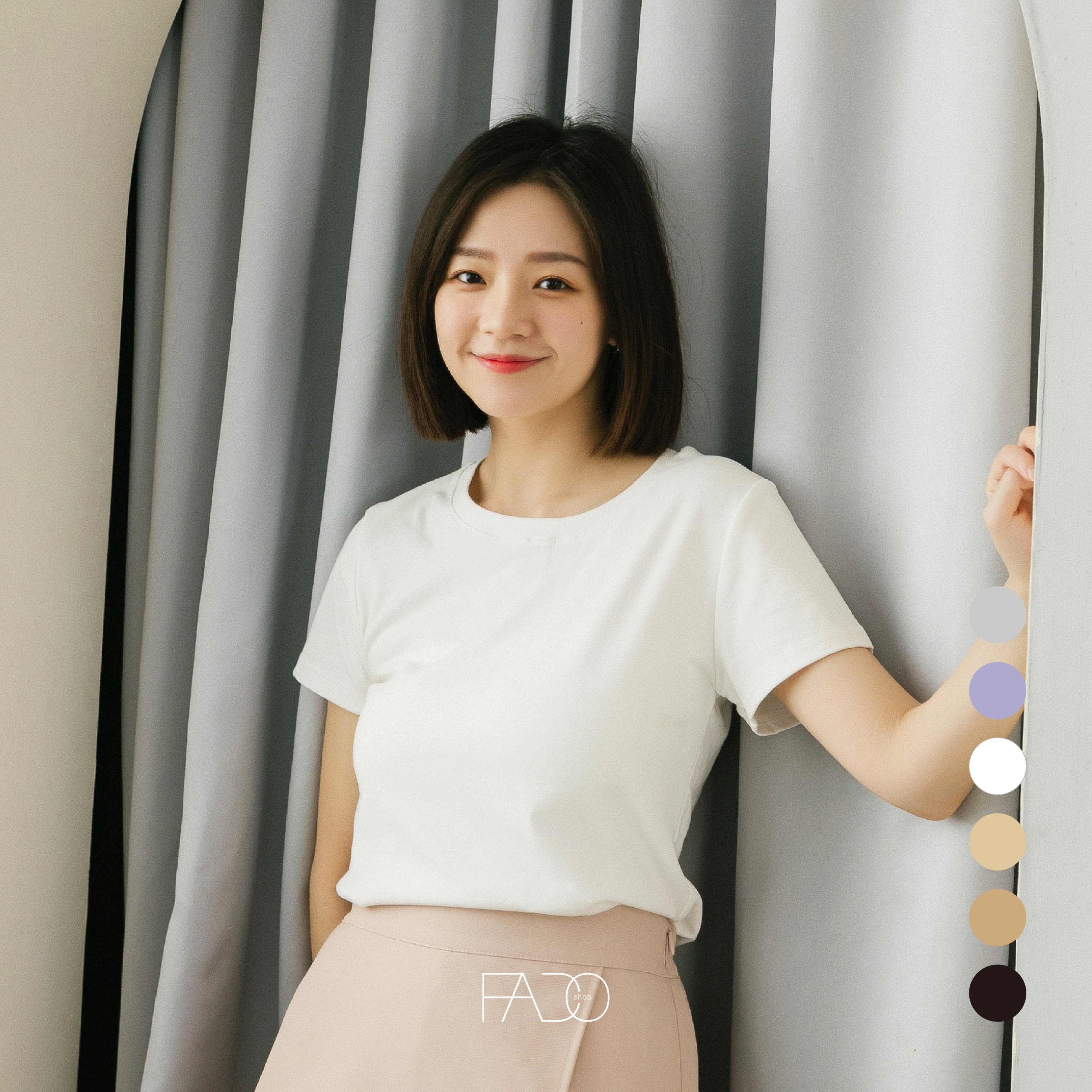 法朵Fado Shop｜經典款百搭素面Tee 021B027 三色