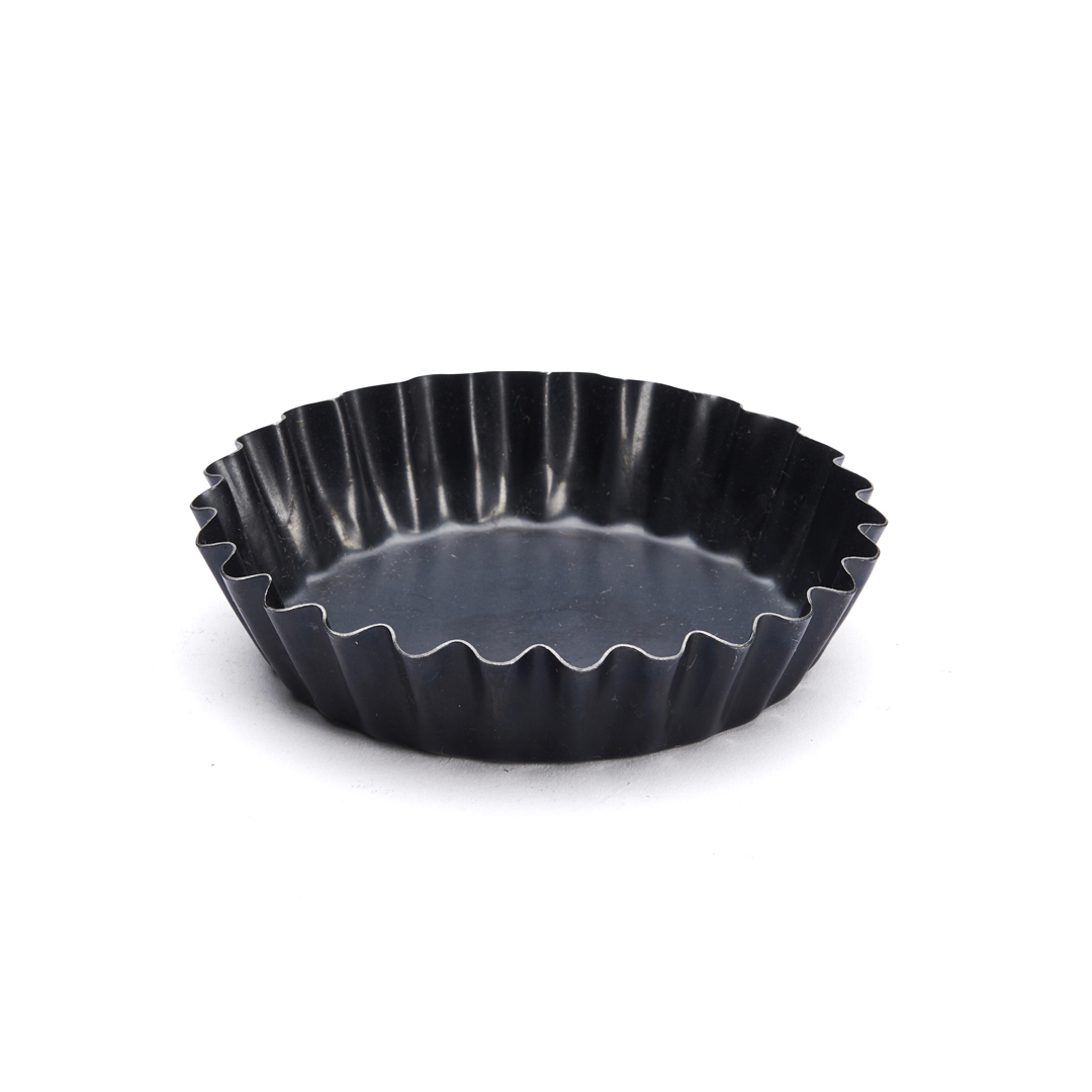 (絕版品) 輕礦藍鐵烘焙系列-圓形波浪邊塔模