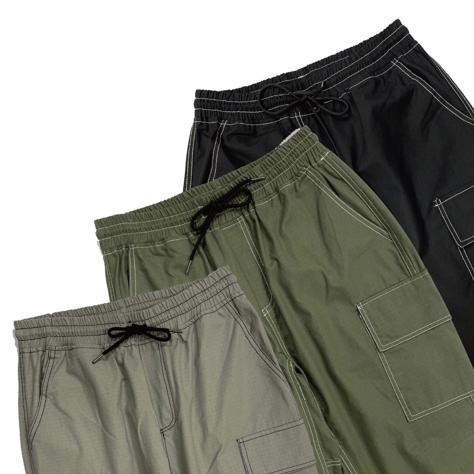 ☆ETW☆【EASY TO WEAR】自訂款 反車線 抗撕裂 大口袋 工作褲 長褲 工作長褲 現貨 三色