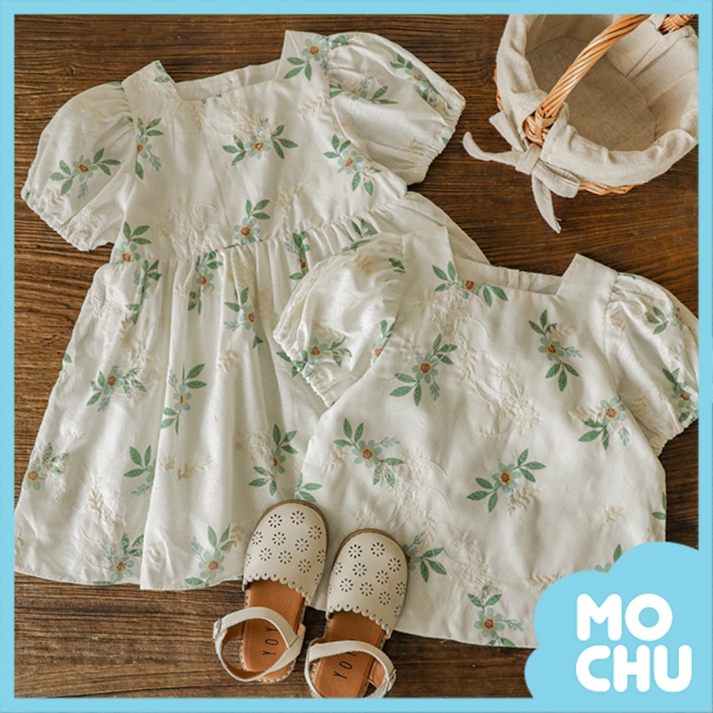 芳野仙蹤暗紋繡花連衣裙