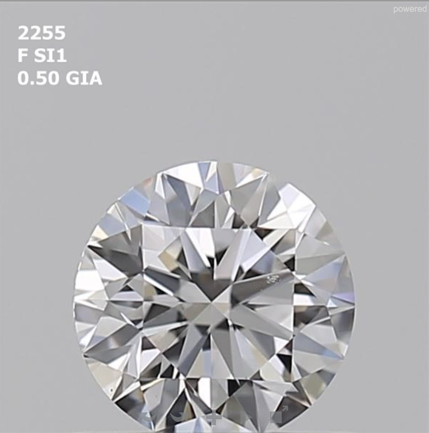 Round 0.50ct F SI1 EX EX EX N