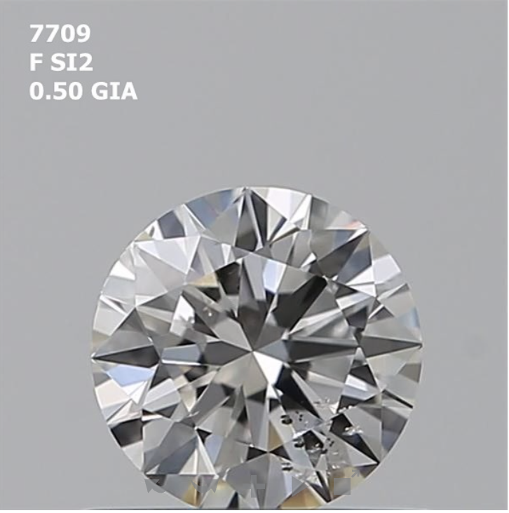 Round 0.50ct F SI2 EX EX EX N