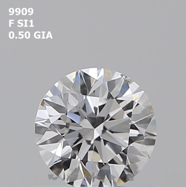 Round 0.50ct F SI1 EX EX EX N