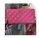 [S] GUESS GUILLY LARGE QUILTED ZIP AROUND WALLET,WATERMELON, 190231695165 (SGU358)