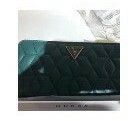 [S] GUESS ELENIA SLG QUILTED LARGE ZIP AROUND WALLET,FOREST, 190231673040 (SGU361)