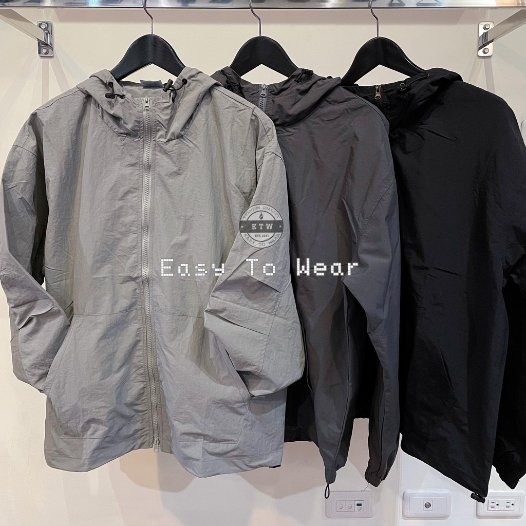 ☆ETW☆【EASY TO WEAR】自訂款 日韓街頭 尼龍 寬鬆 防風 連帽 外套 連帽外套 休閒外套 風衣外套 風衣 現貨