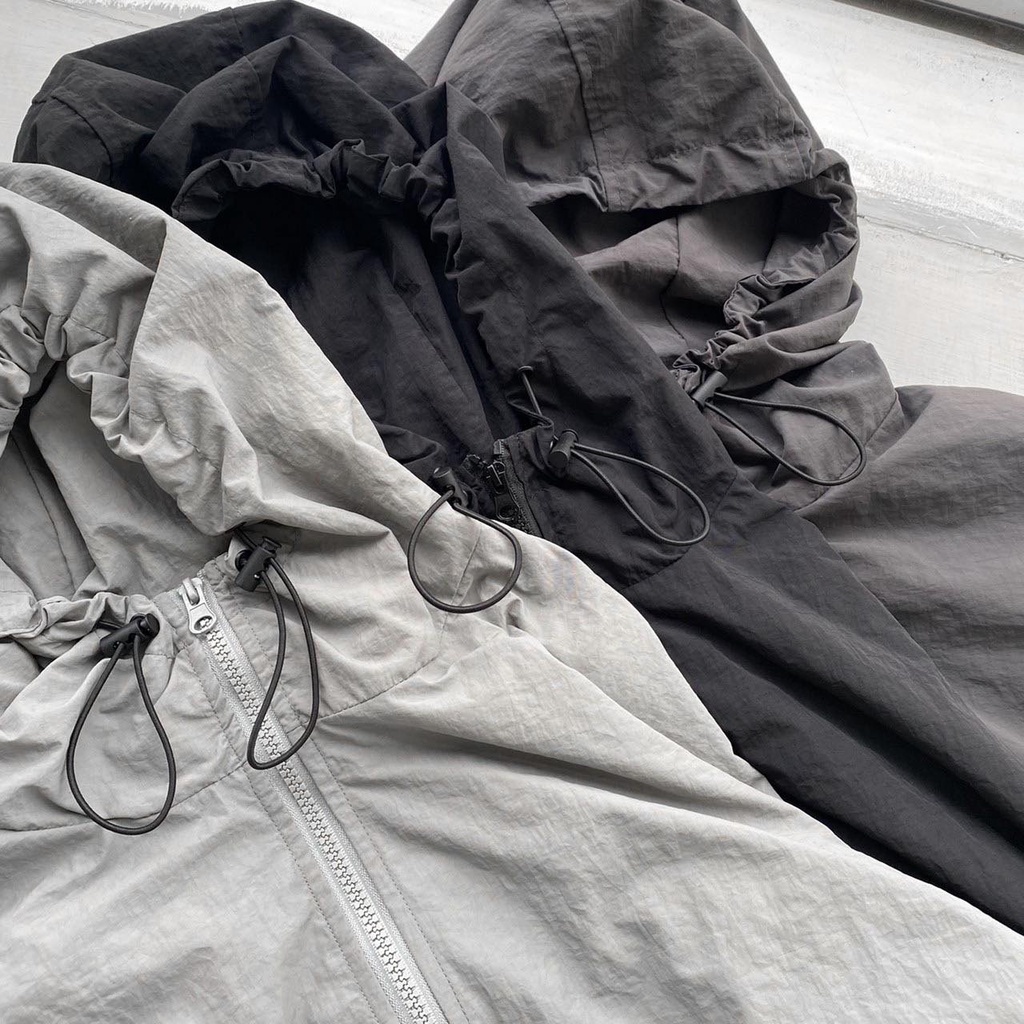 ☆ETW☆【EASY TO WEAR】自訂款 日韓街頭 尼龍 寬鬆 防風 連帽 外套 連帽外套 休閒外套 風衣外套 風衣 現貨