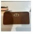 [S] TWINSET T METAL LOGO ZIP AROUND WALLET,BROWN, 8052860341474 (STS61)
