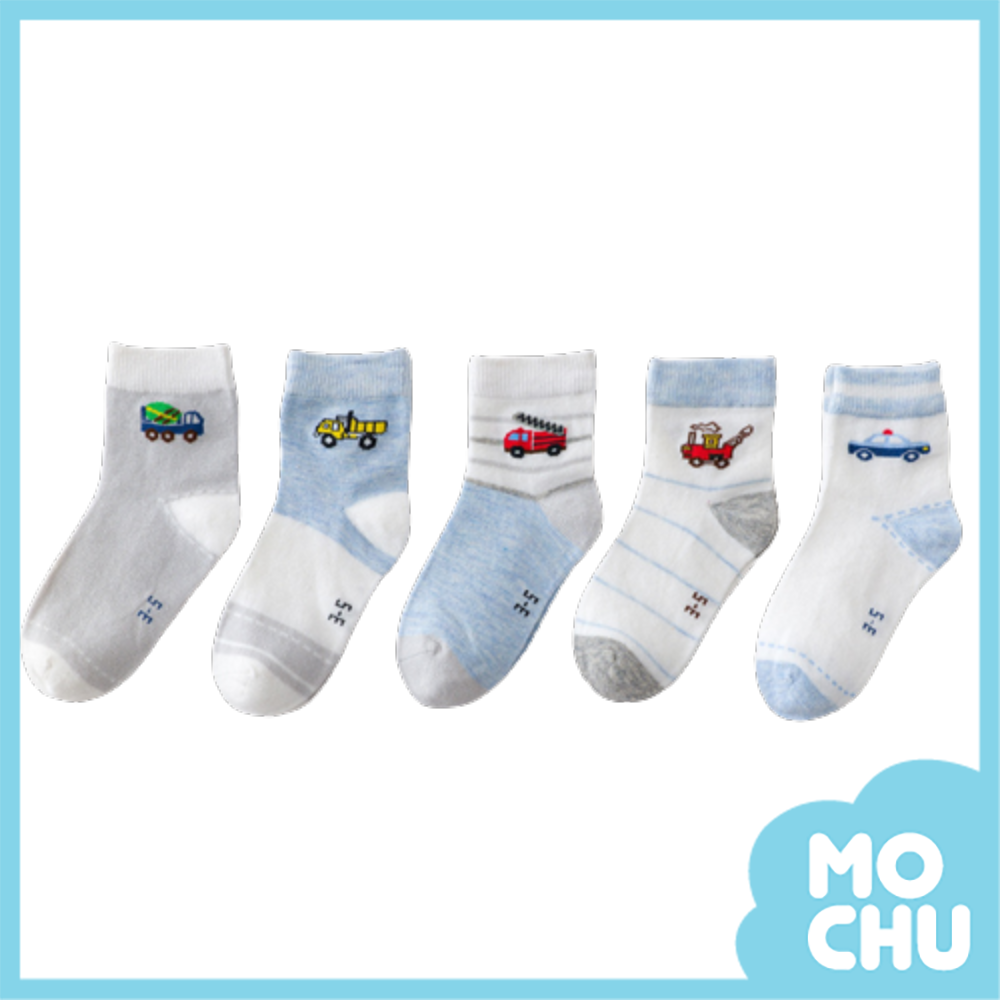 小小汽車王短襪五入組