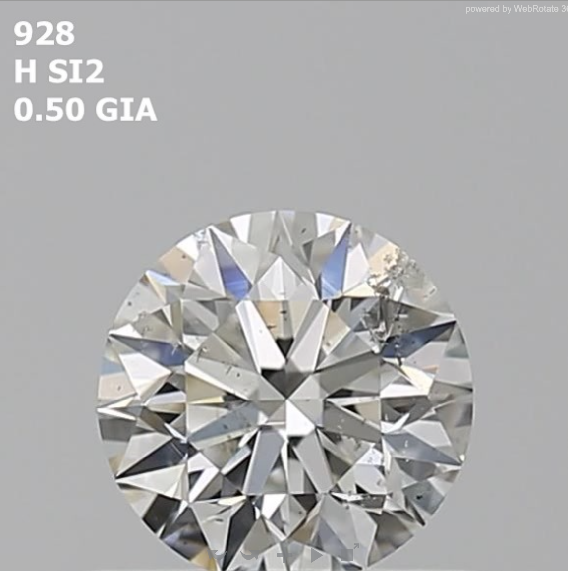 Round 0.50ct H SI2 EX EX EX N