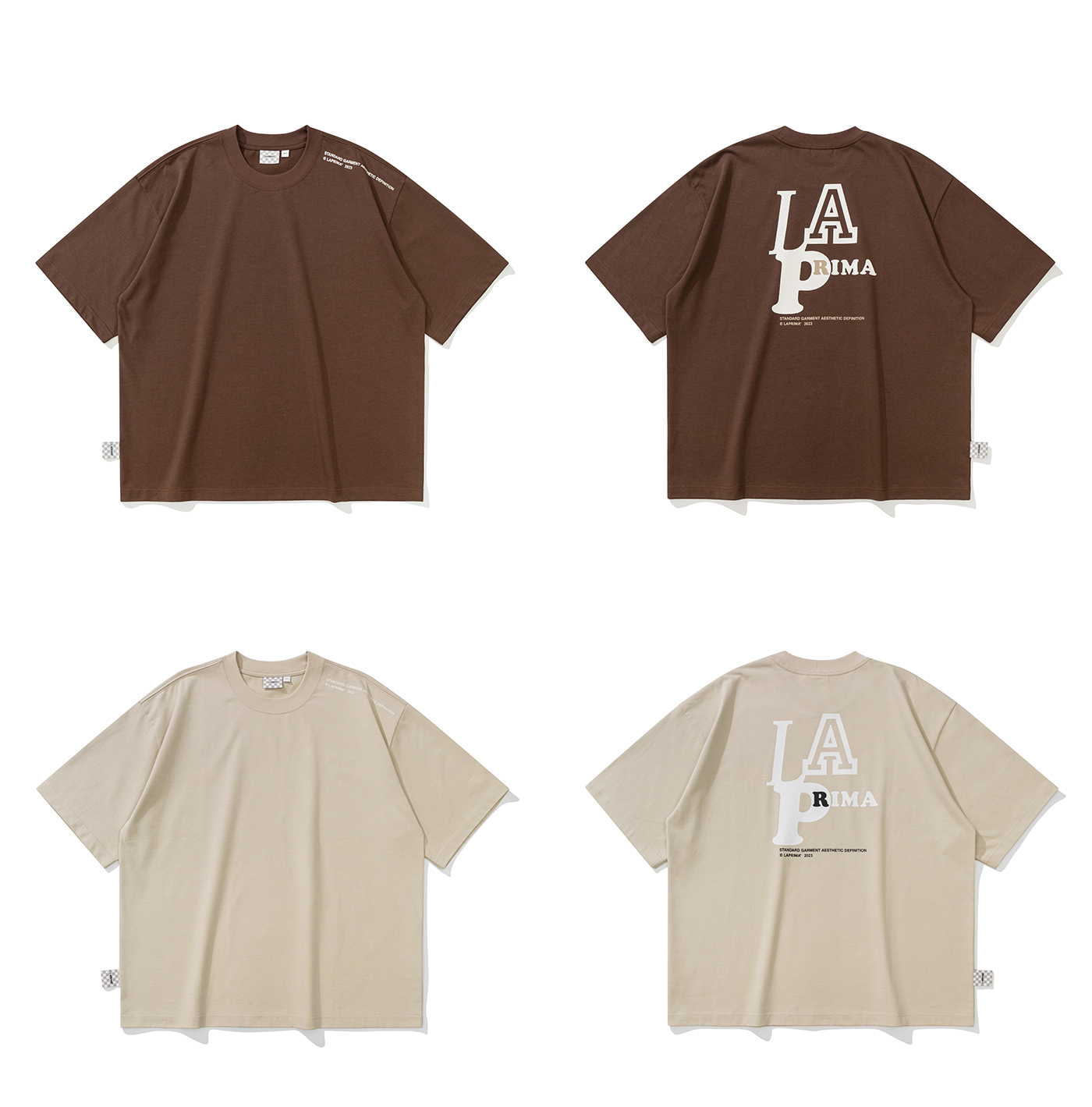 LAPRIMA Rarth Tones Print Tee 大地色啞光字母印花短Tee 23SST16