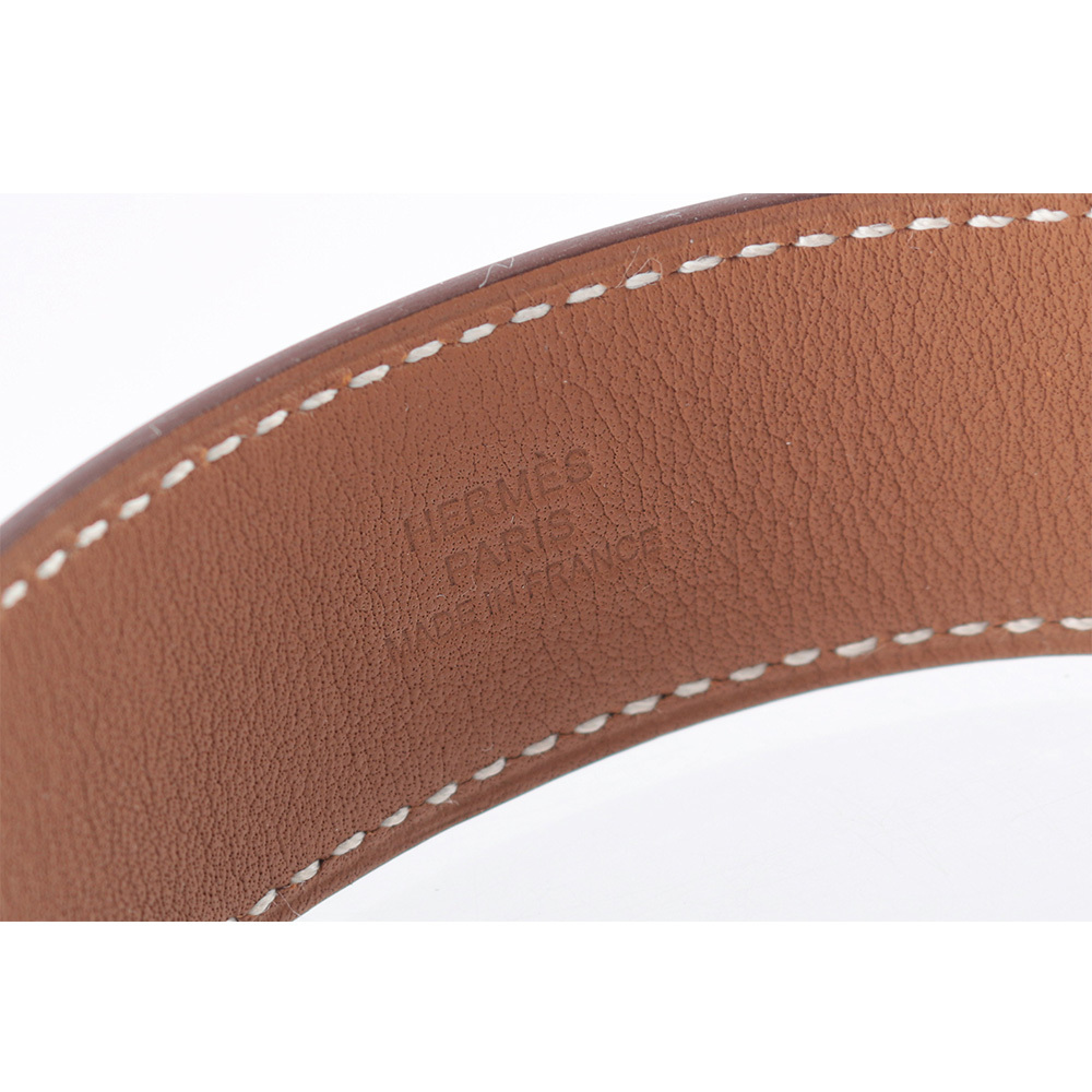 【HERMES】T1 金釦 Swift皮 Kelly Twist手環(金棕色)
