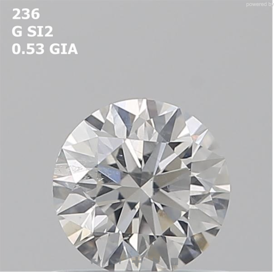 Round 0.53ct G SI2 EX EX EX N