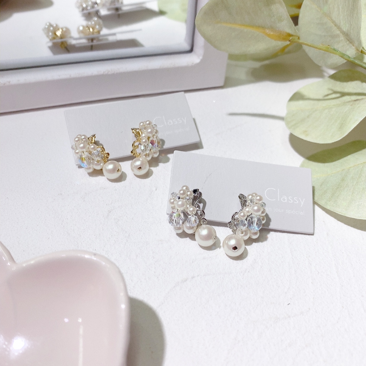 [日本制] 氣質珍珠耳環