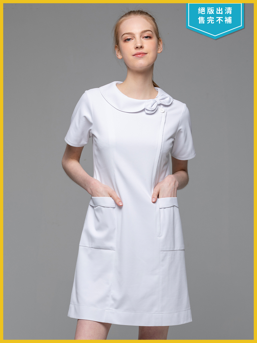 【 A148-W0 出清款】女護理洋裝-A科技布-純粹白