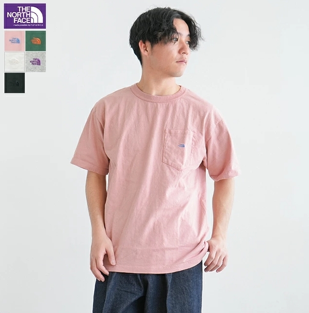 日本代購 紫標 THE NORTH FACE 北臉 口袋短T 短袖 休閒 日系 多色 MAY-