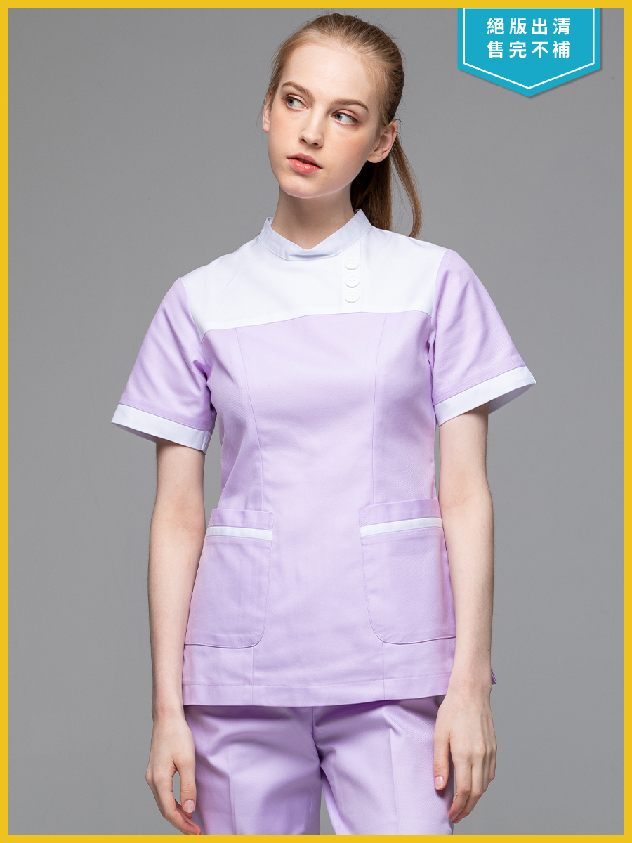 【 B220-C0  出清款 】女護理褲裝-B立挺布-丁香紫