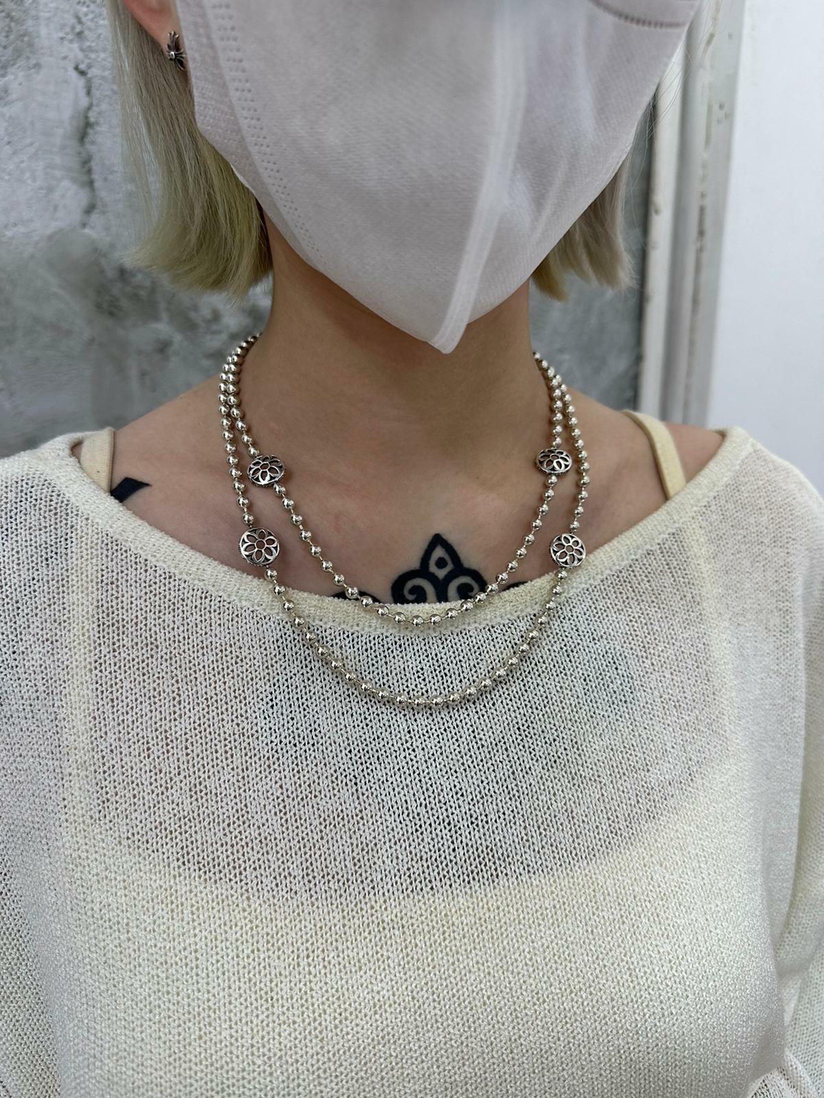 STATION CHAIN NECKLACE | STERLING SILVER