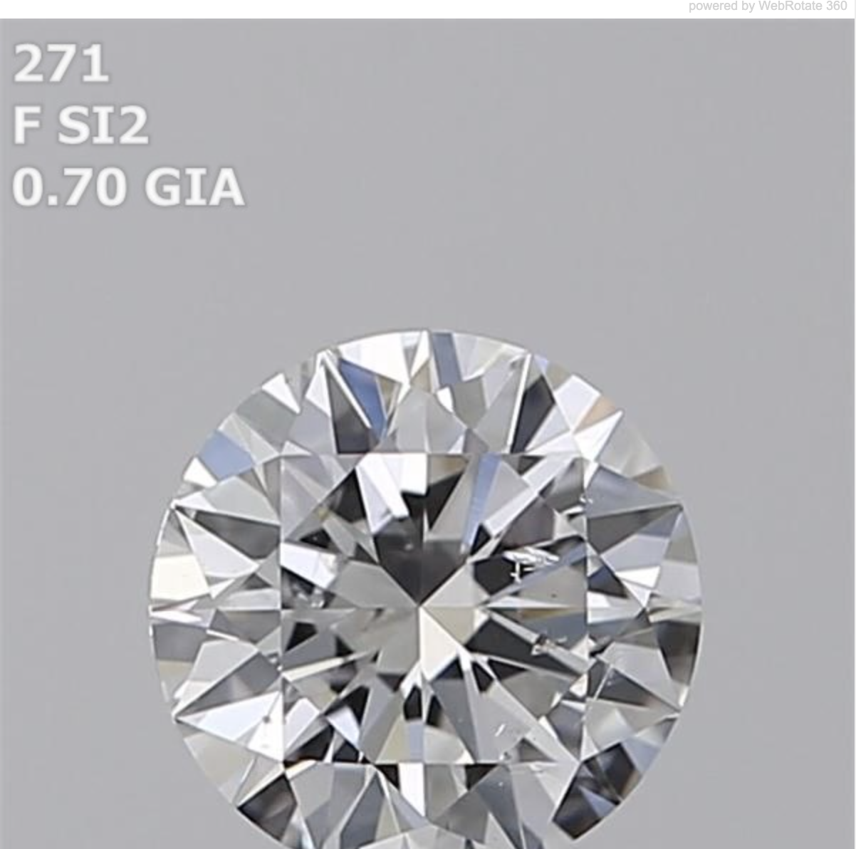 Round 0.70ct F SI2 EX EX EX N