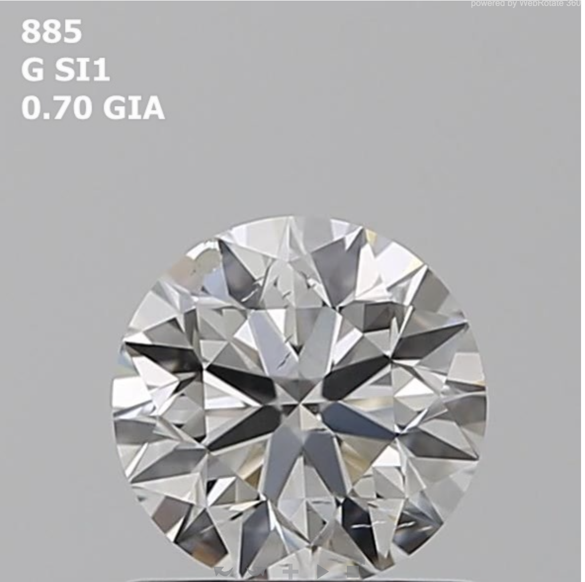 Round 0.70ct G SI2 EX EX EX N