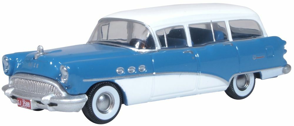 Oxford 87BCE54001 HO規 Buick Century Estate Wagon 1954 Blue Arctic White 別克汽車.藍白
