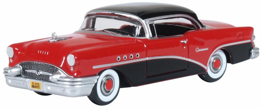 Oxford 87BC55006 HO規 Buick Century 1955 Carlsbad Black Cherokee Red 別克汽車.紅黑