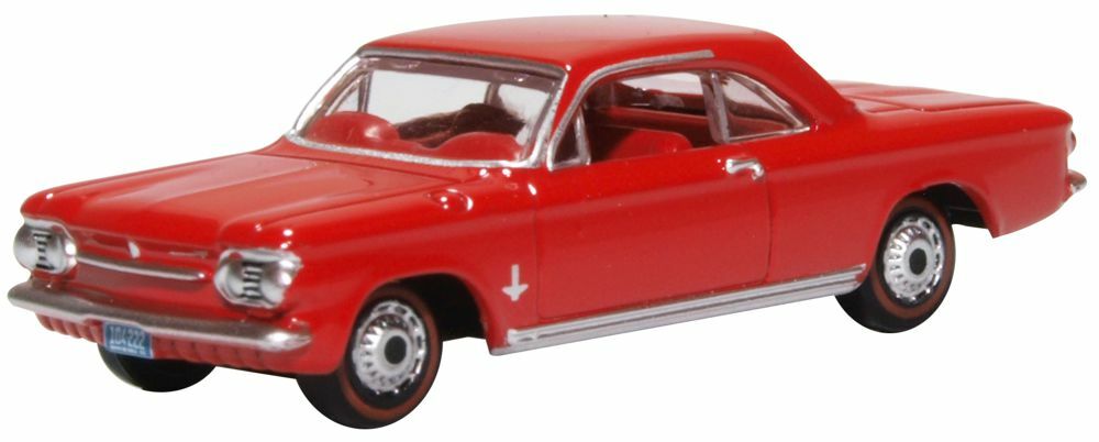 Oxford 87CH63002 HO規 Chevrolet Corvair Coupe 1963 Riverside Red 雪佛蘭汽車.紅