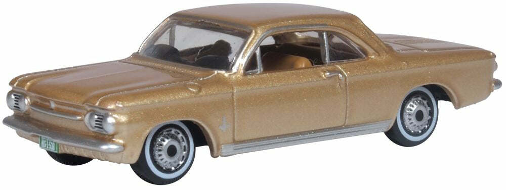 Oxford 87CH63003 HO規 Chevrolet Corvair Coupe 1963 Saddle Tan 雪佛蘭汽車.褐色