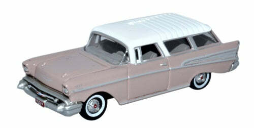 Oxford 87CN57001 HO規 Chevrolet Nomad 1957 Dusk Pearl/imperial Ivory 雪佛蘭汽車.暗粉