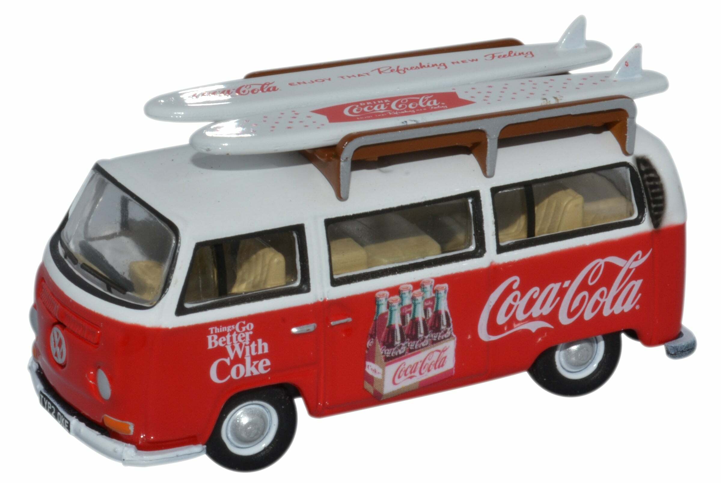 Oxford 76VW030CC 1:76 Volkswagen Bay Window Coca Cola 福斯.可口可樂廂型車.紅白