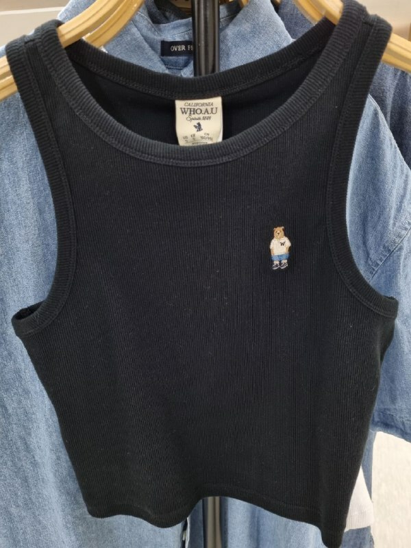 [K] WHO.A.U WOMEN'S TANK TOP,BLACK, WHRND2491F-BLACK (KWAU574)