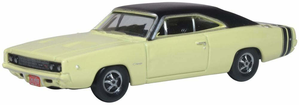 Oxford 87DC68004 1:87 Dodge Charger 1968 Yellow/black