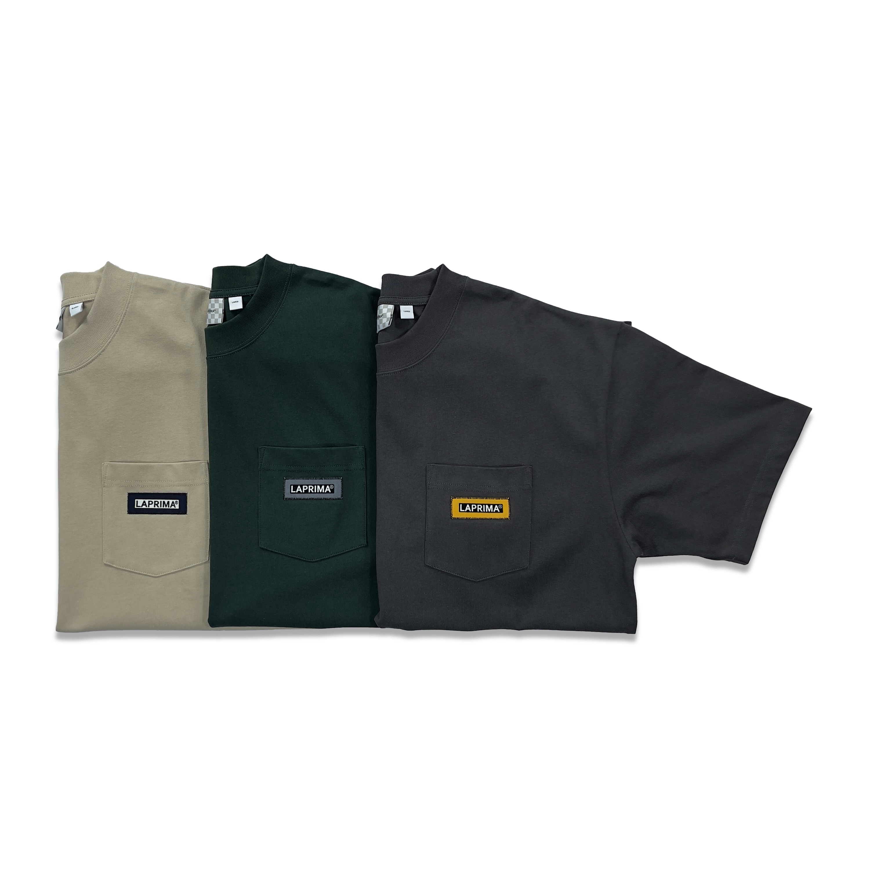 LAPRIMA 22ss Lap Pocket Box 口袋植絨刺繡日系短Tee 2201016