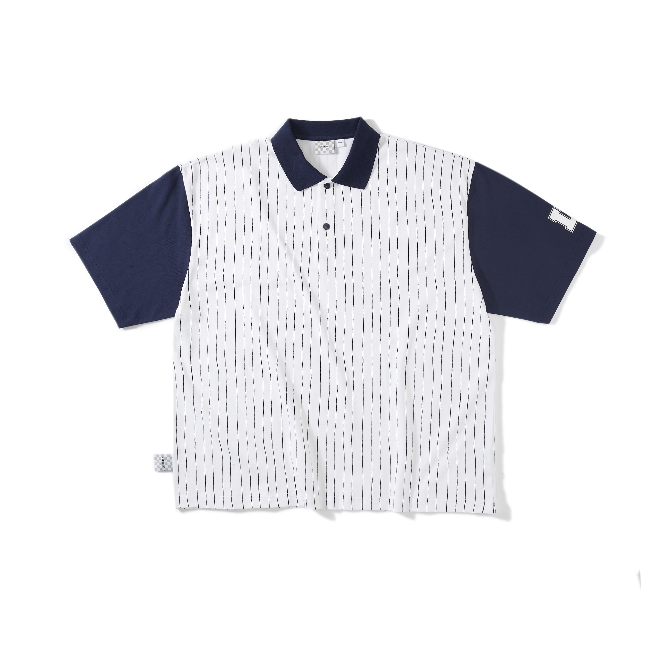 LAPRIMA 22ss Hand Drawn Polo 美式校園手繪條紋翻領polo衫 POLO2201165