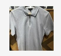 [S] TED BAKER SS TEXTURED ZIP POLO,GREY, 259366MMB-BUER-GREY (ST90)
