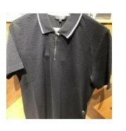 [S] TED BAKER SS TEXTURED ZIP POLO,BLACK, 259366MMB-BUER-BLACK (ST92)
