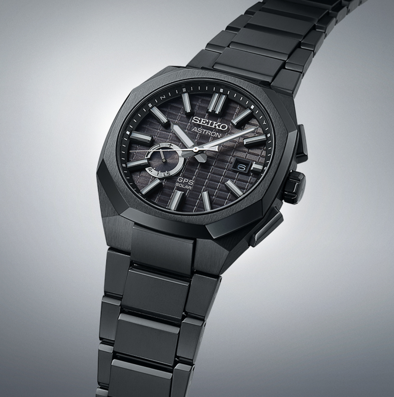 萬年鐘錶 - SEIKO ASTRON  全黑八角鈦金屬GPS太陽能衛星對時男錶  SSJ015J1 / 3X62  錶徑41.2MM