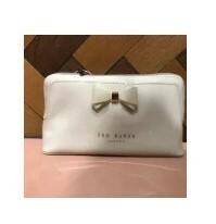 [S] TED BAKER 152916 WXG-ABBIE CURVED BOW LARGE WASH BAG,IVORY, 5059489932758 (ST114)