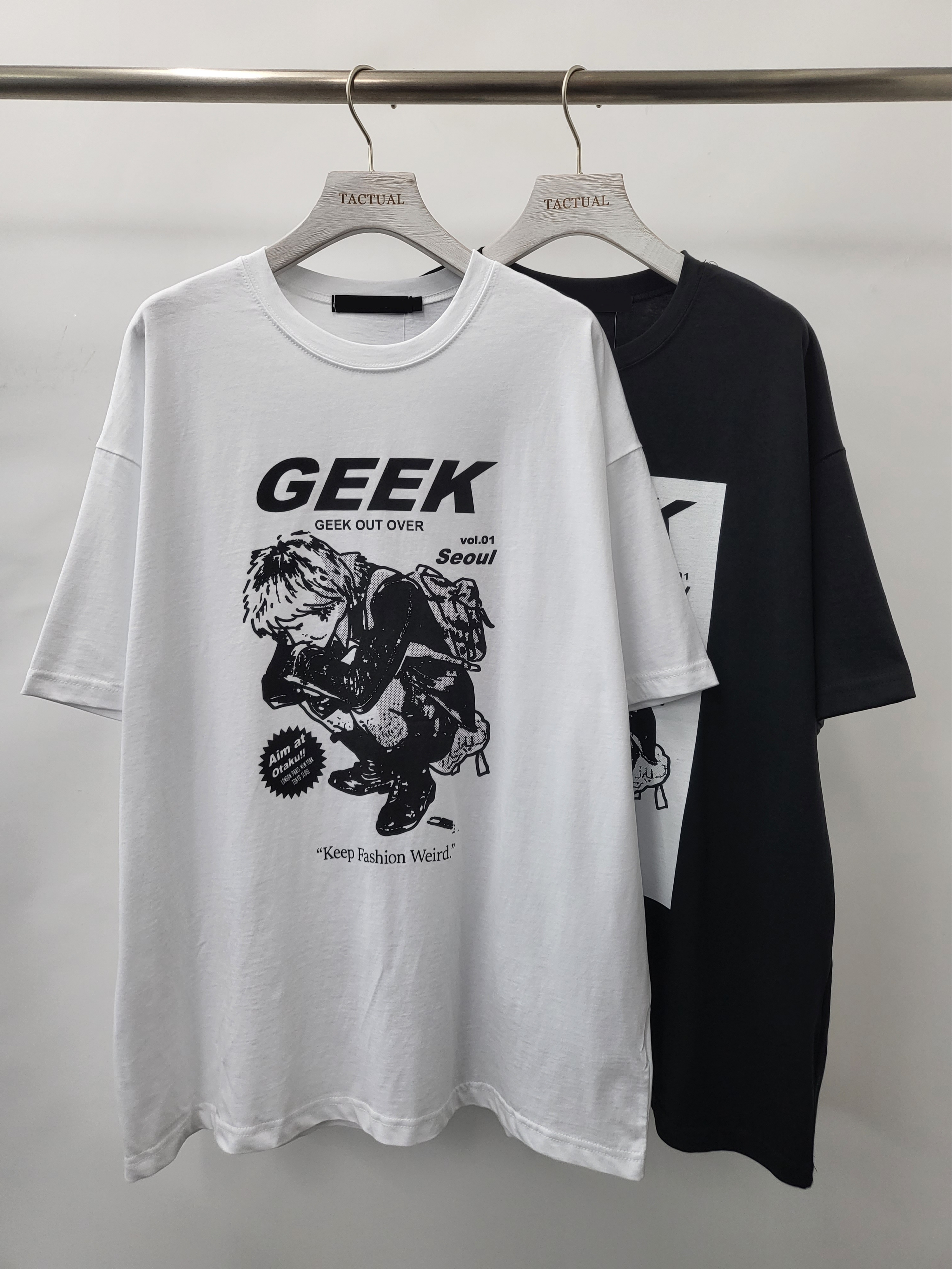 英文字圖案短袖Tee T4858