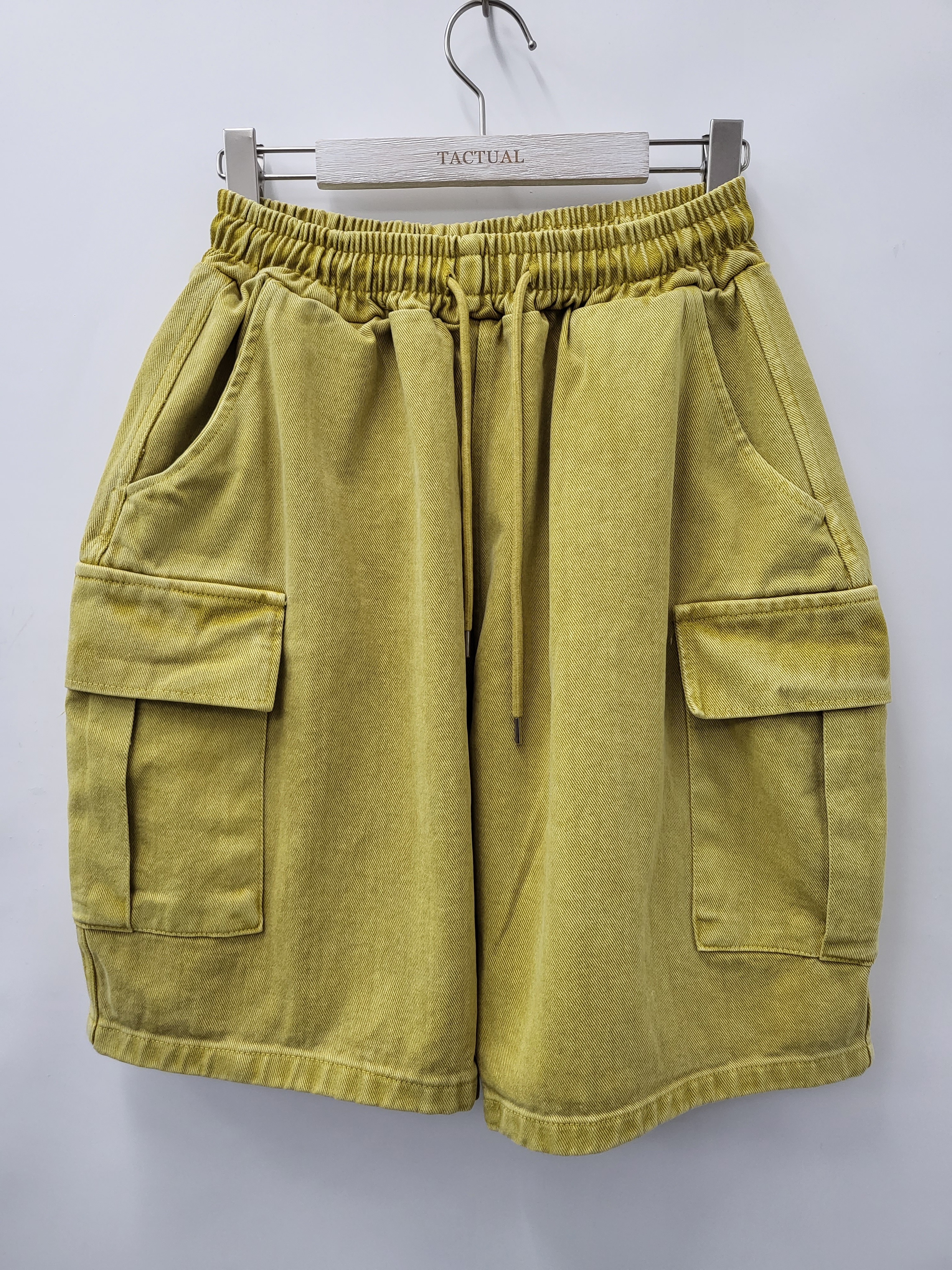 淨色洗水工裝短褲 P2354