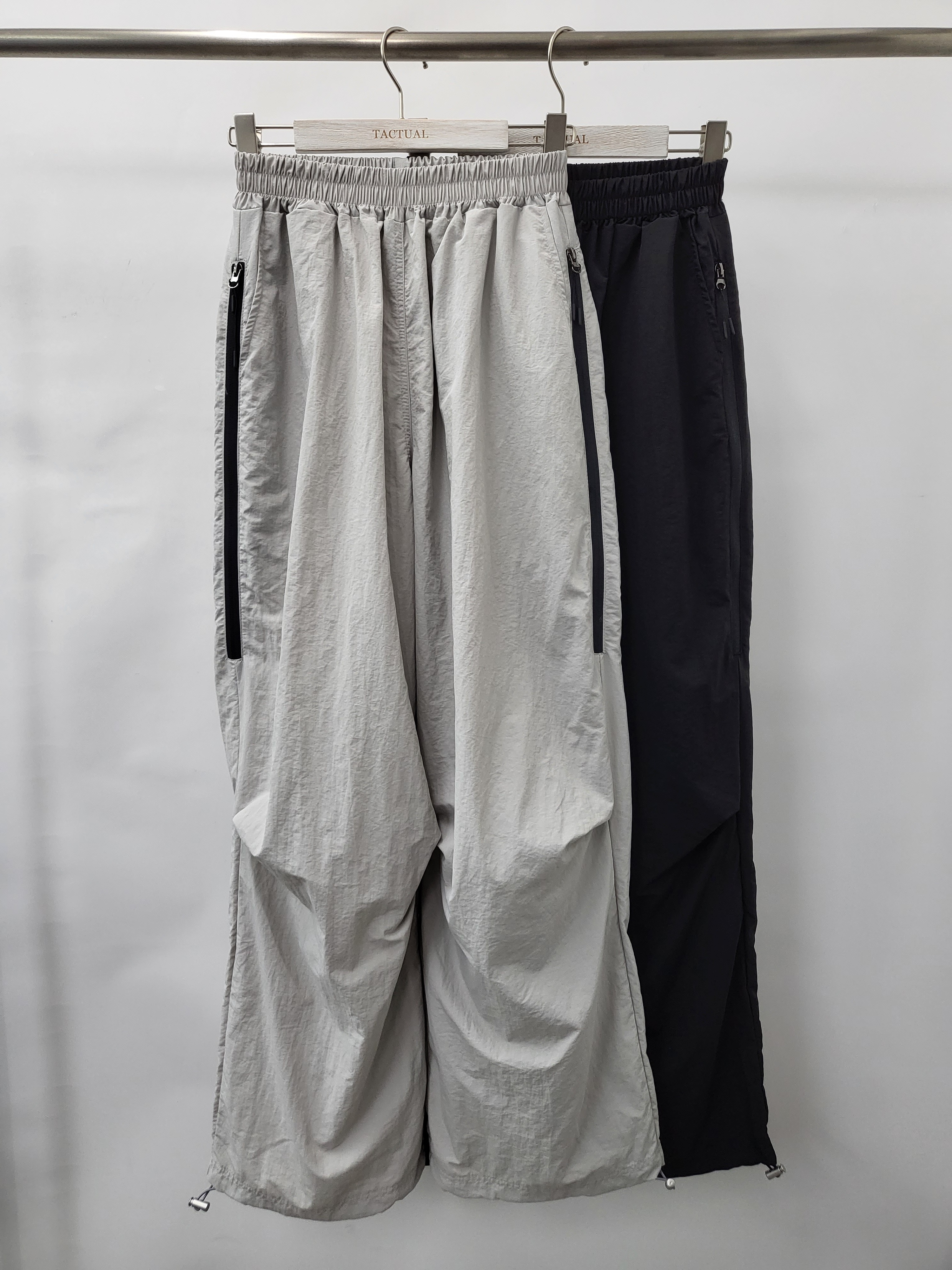 拼色拉鍊鬆身褲 P2362