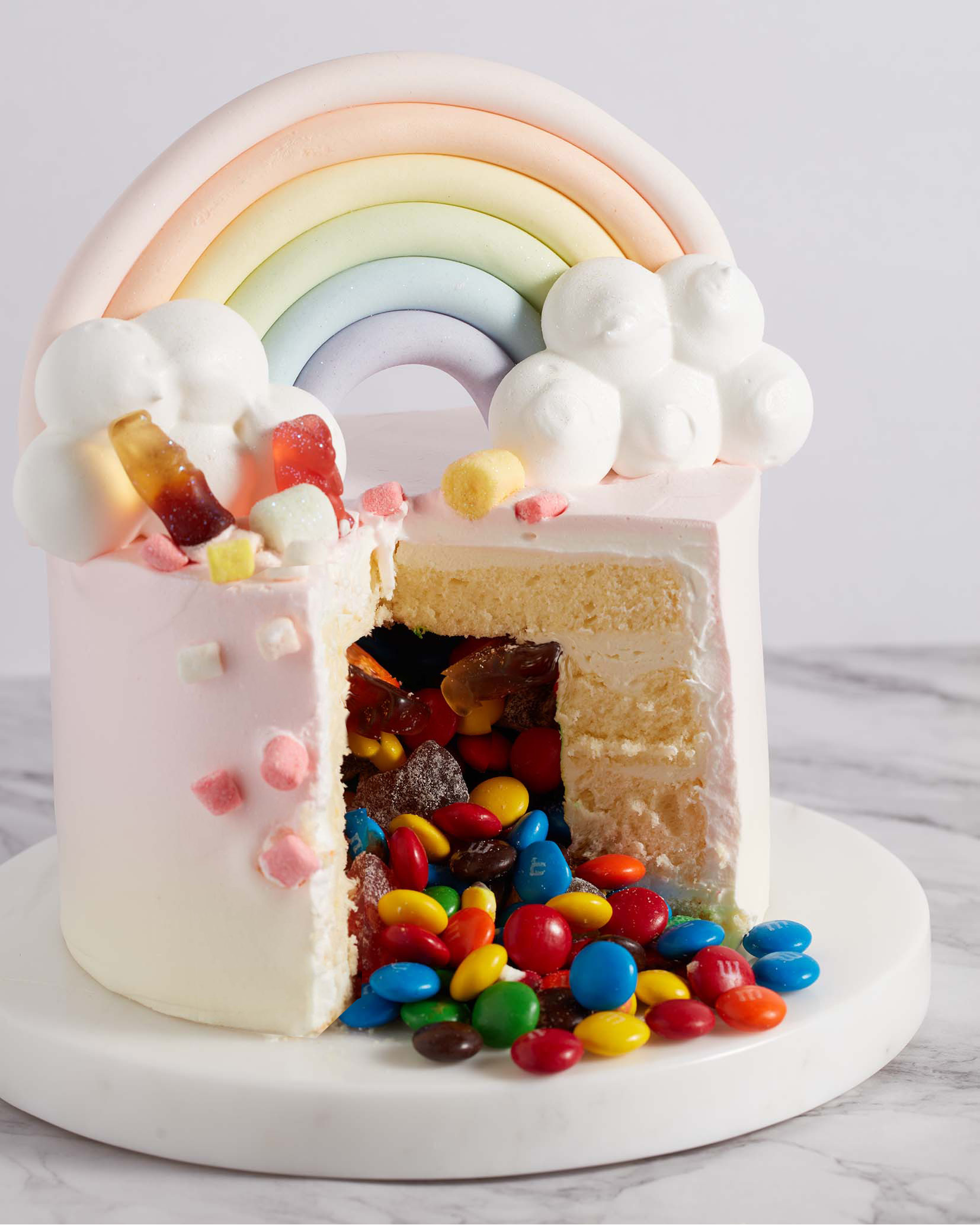 Rainbow Piñata Cake for Her