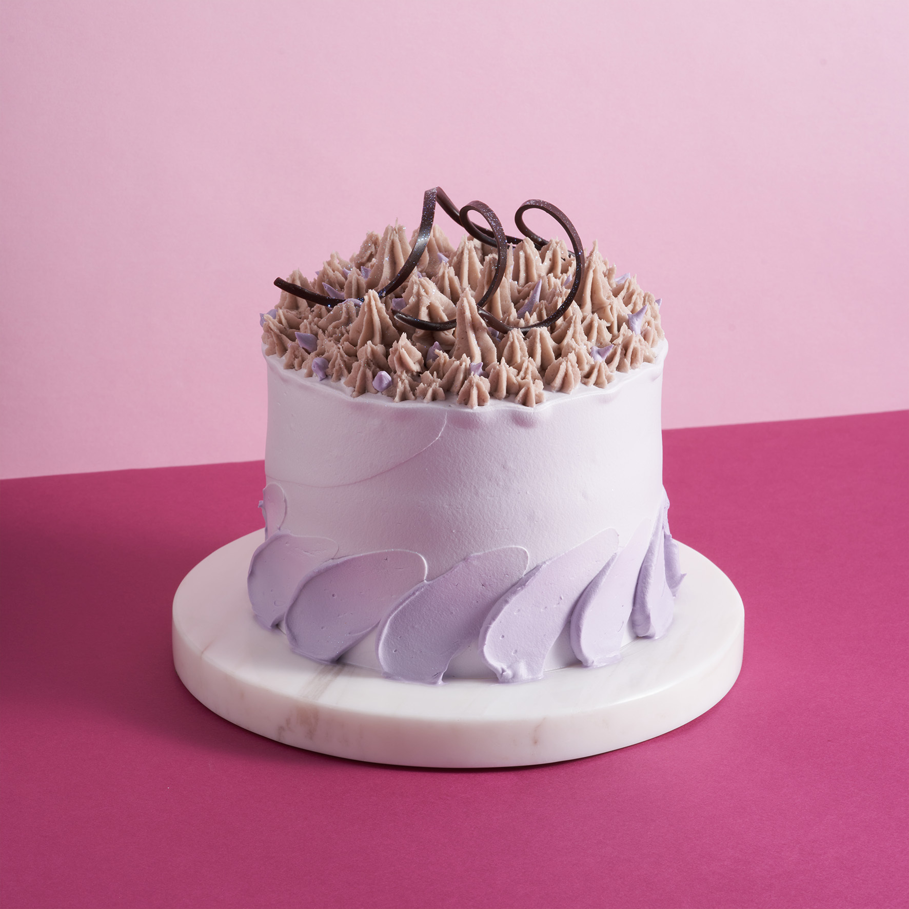 Taro & Brown Sugar Mochi Cake