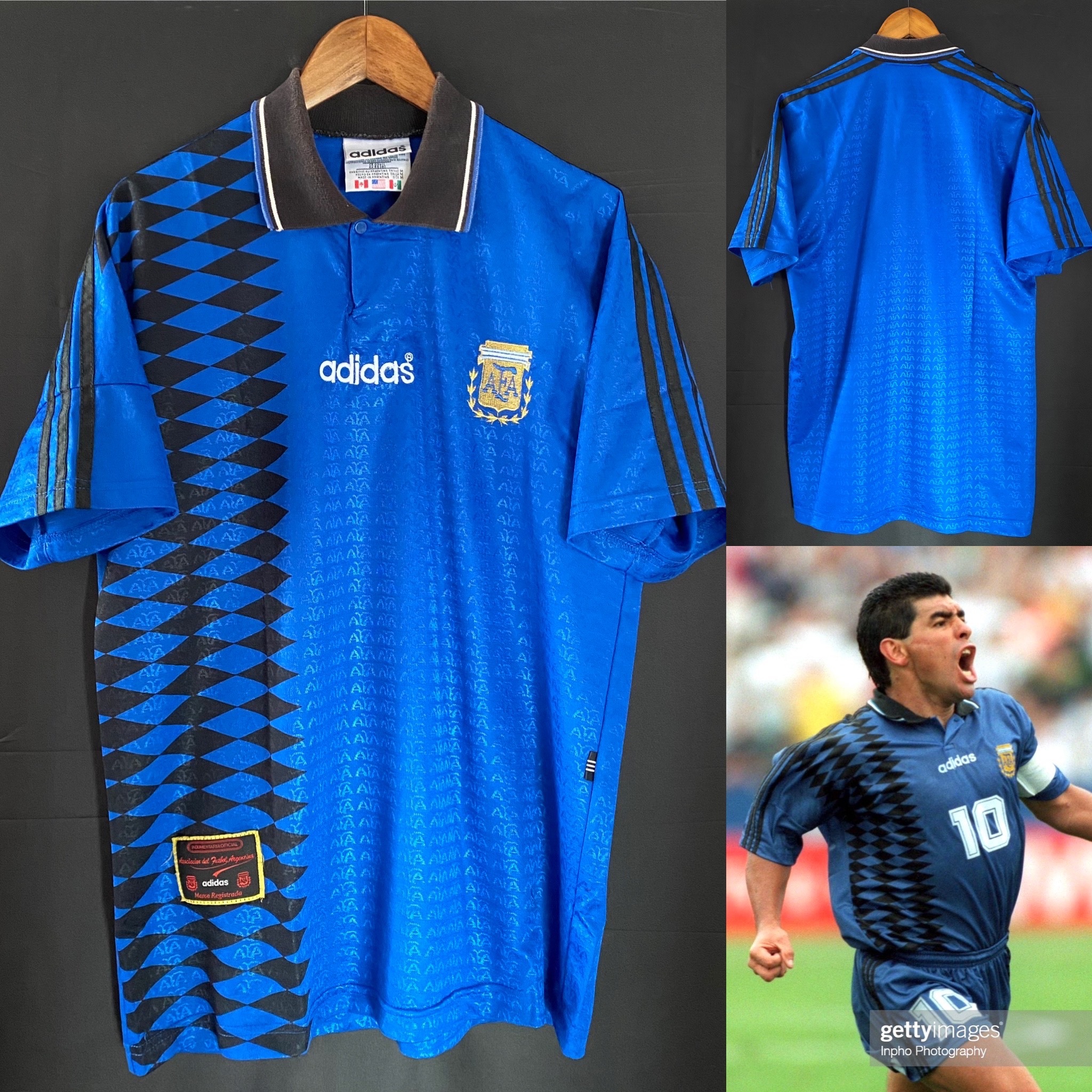Argentina 1994 FIFA World Cup Adidas Away Shirt