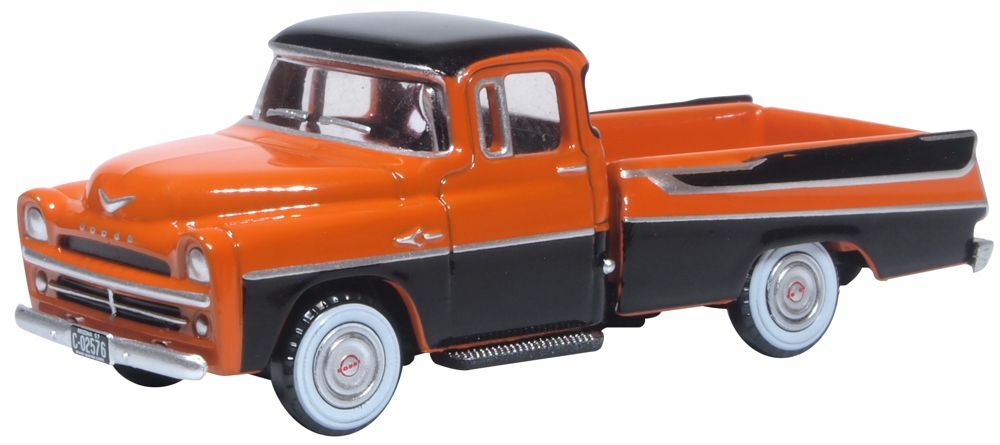 Oxford 87DP57004 1:87 Dodge D100 Pick Up 1957 Omaha Orange and Jewel Black